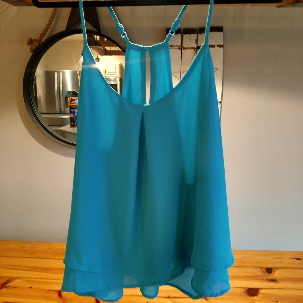 Ambiance apparel tank top semi sheer